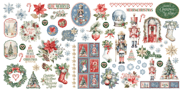 Graphic 45 Deck the Halls Ephemera Set (4503096) (OUTLET)
