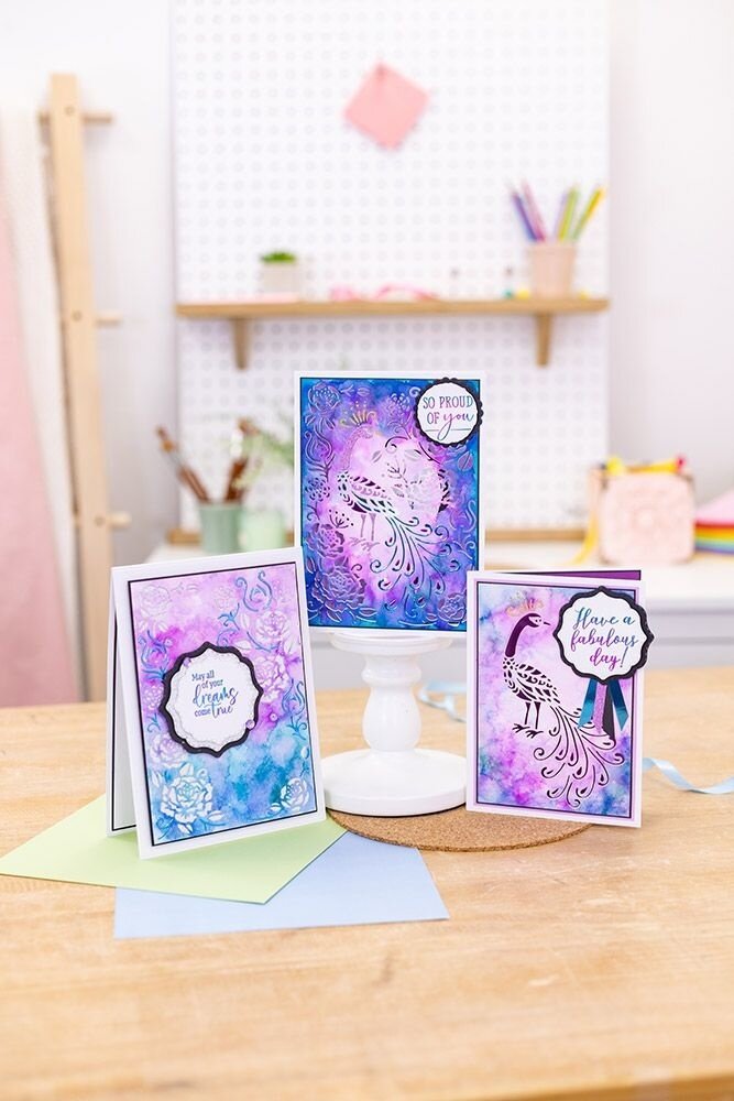 Gemini 3-in-1 Floral Peacock Create-a-Card Dies (GEM-MD-CAD-FLPE) (OUTLET)