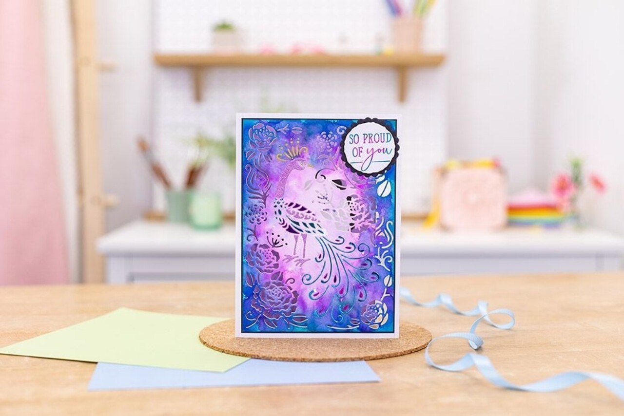 Gemini 3-in-1 Floral Peacock Create-a-Card Dies (GEM-MD-CAD-FLPE) (OUTLET)