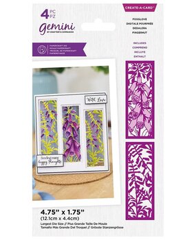 Gemini Floral Panel Foxglove Create-a-Card Dies (GEM-MD-CAD-FP-FOXG) (OUTLET) Gemini Floral Panel Foxglove Create-a-Card Dies (GEM-MD-CAD-FP-FOXG) (OUTLET)