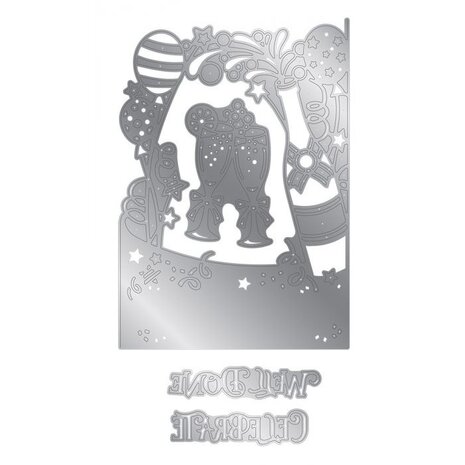 Gemini Raise your Glasses Create-a-Card Dies (GEM-MD-CAD-RAYG) (OUTLET)