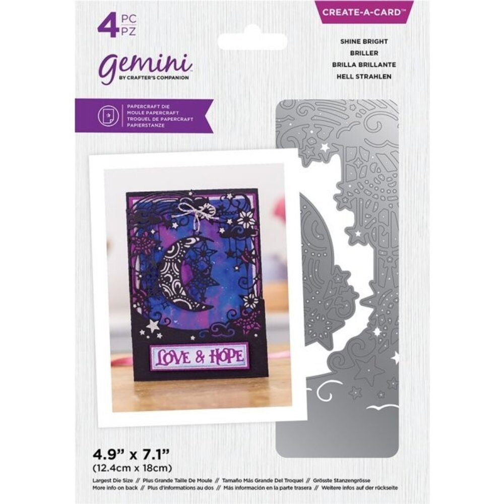 Gemini Shine Bright Create-a-Card Dies (GEM-MD-CAD-SHBR) (OUTLET)