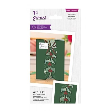 Gemini Sprig of Holly Create-a-Card Dies (GEM-MD-CAD-SPHO) (OUTLET)