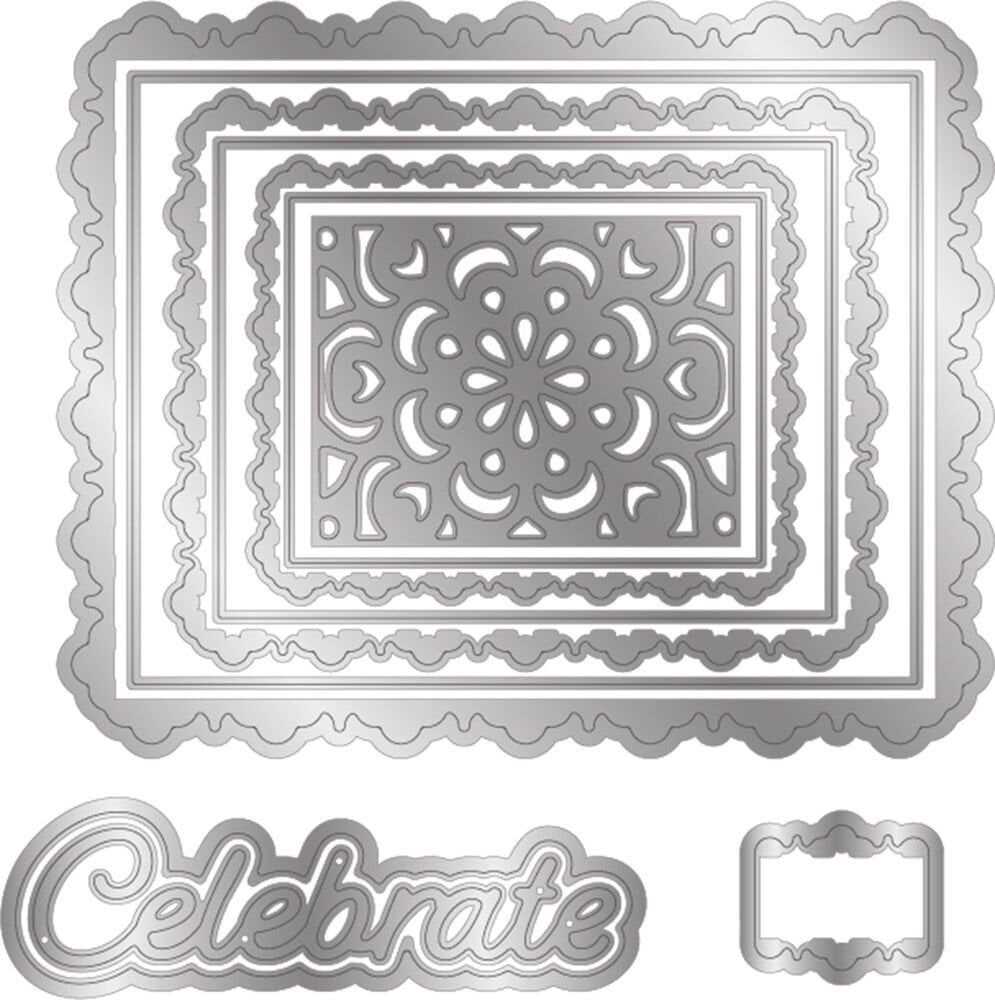 Gemini Triple Easel Ornate Frames Create-a-Card Dies (GEM-MD-CAD-TEOF) (OUTLET)
