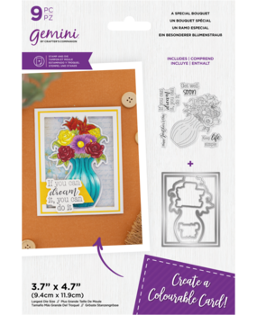Gemini Colourable Create-a-Card Stamp & Die A Special Bouquet (GEM-STD-ASBO) (OUTLET)