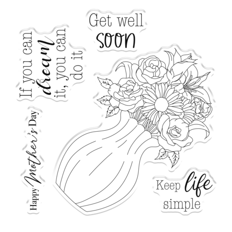 Gemini Colourable Create-a-Card Stamp & Die A Special Bouquet (GEM-STD-ASBO) (OUTLET)