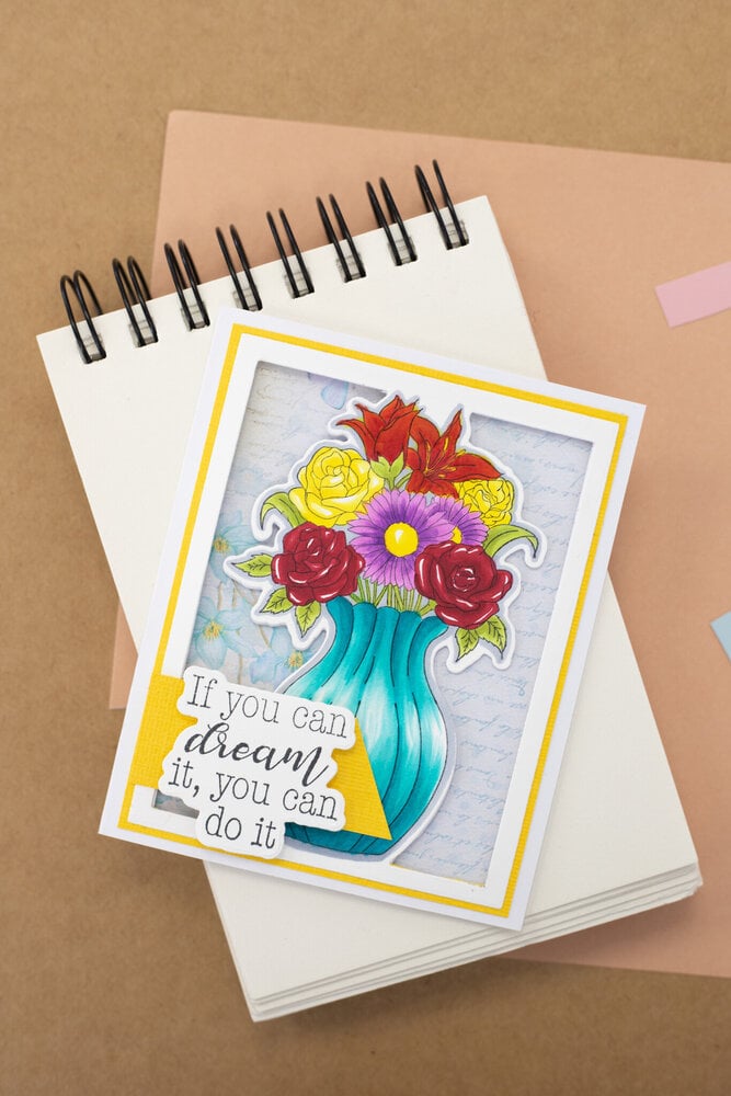 Gemini Colourable Create-a-Card Stamp & Die A Special Bouquet (GEM-STD-ASBO) (OUTLET)