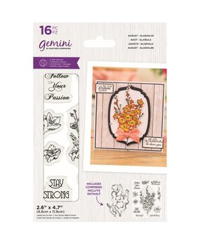 Gemini August Gladiolus Stamp & Die (GEM-STD-AUGGLAD) (OUTLET)