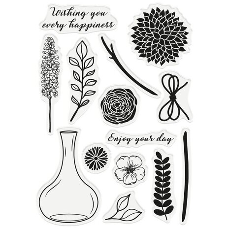 Gemini Enjoy Your Day Build-A-Bouquet Stamp & Die (GEM-STD-BAB-EJD) (OUTLET)