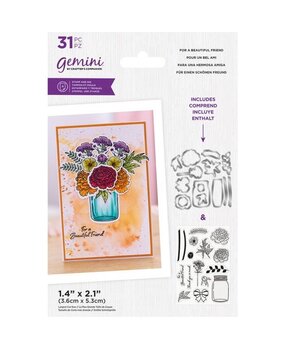 Gemini For a Beautiful Friend Build-A-Bouquet Stamp & Die (GEM-STD-BAB-FABF) (OUTLET)