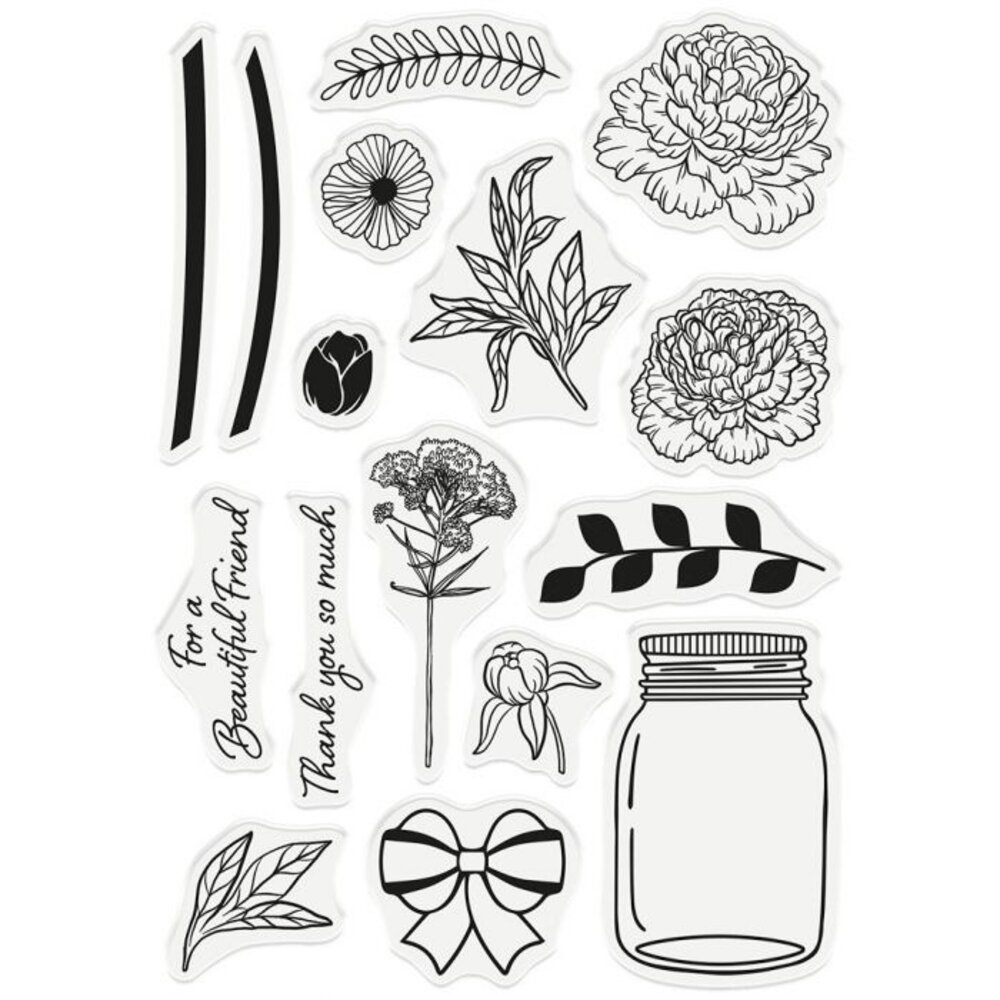 Gemini For a Beautiful Friend Build-A-Bouquet Stamp & Die (GEM-STD-BAB-FABF) (OUTLET)