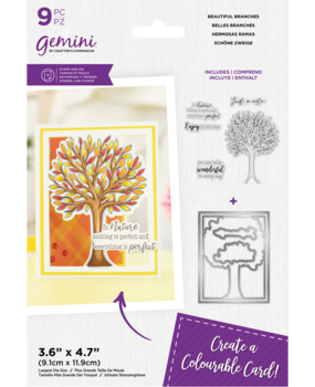 Gemini Colourable Create-a-Card Stamp & Die Beautiful Branches (GEM-STD-BBRAN) (OUTLET)