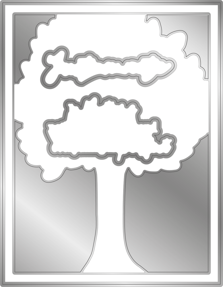 Gemini Colourable Create-a-Card Stamp & Die Beautiful Branches (GEM-STD-BBRAN) (OUTLET)