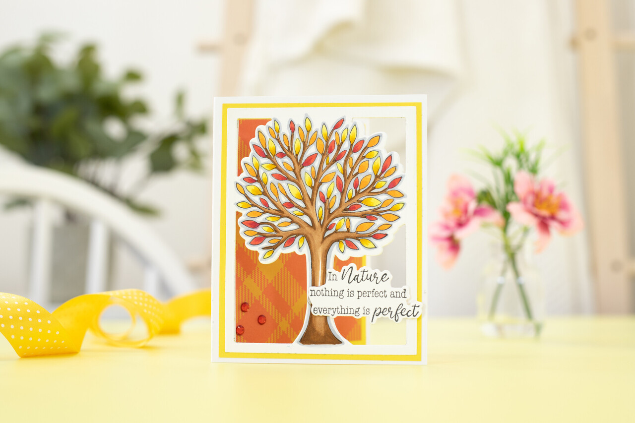 Gemini Colourable Create-a-Card Stamp & Die Beautiful Branches (GEM-STD-BBRAN) (OUTLET)