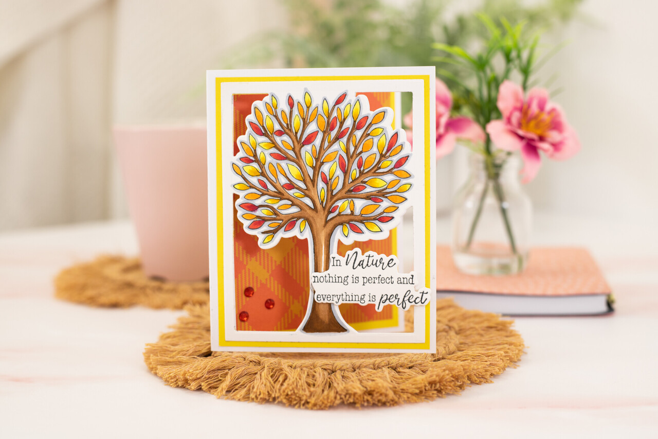Gemini Colourable Create-a-Card Stamp & Die Beautiful Branches (GEM-STD-BBRAN) (OUTLET)