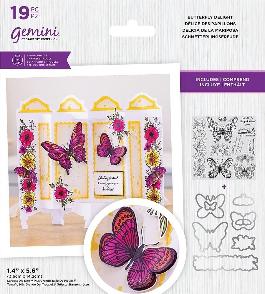Gemini Butterfly Delight Stamp & Die (GEM-STD-BDEL) (OUTLET) Gemini Butterfly Delight Stamp & Die (GEM-STD-BDEL) (OUTLET)