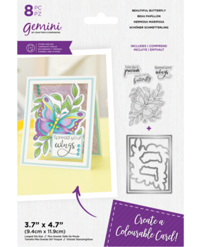 Gemini Colourable Create-a-Card Stamp & Die Beautiful Butterfly (GEM-STD-BEBUT) (OUTLET)