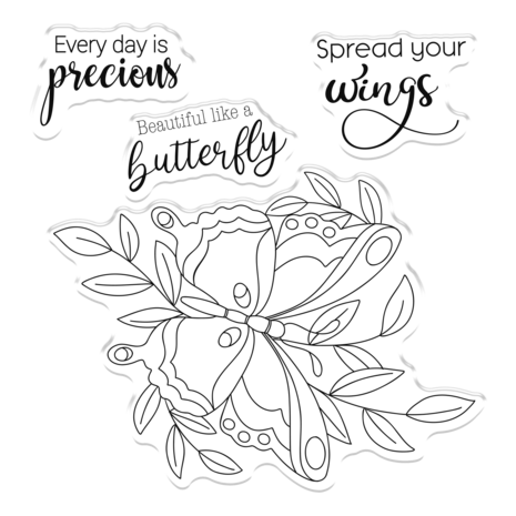 Gemini Colourable Create-a-Card Stamp & Die Beautiful Butterfly (GEM-STD-BEBUT) (OUTLET)