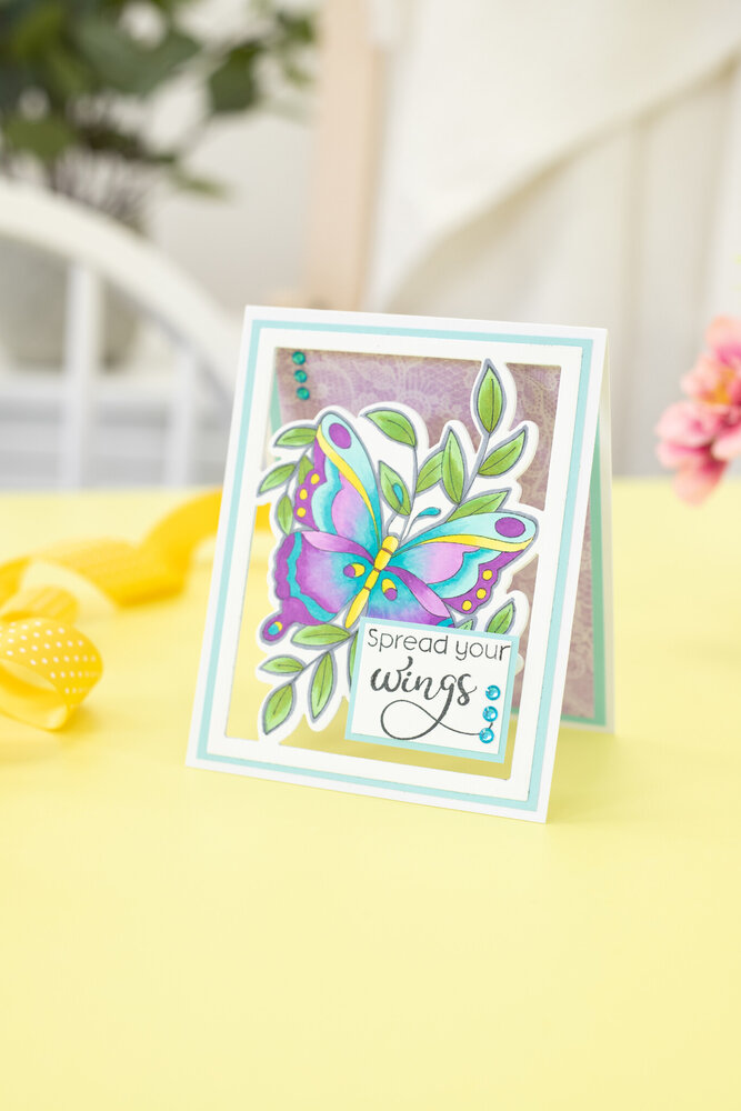Gemini Colourable Create-a-Card Stamp & Die Beautiful Butterfly (GEM-STD-BEBUT) (OUTLET)