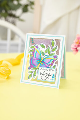 Gemini Colourable Create-a-Card Stamp & Die Beautiful Butterfly (GEM-STD-BEBUT) (OUTLET)