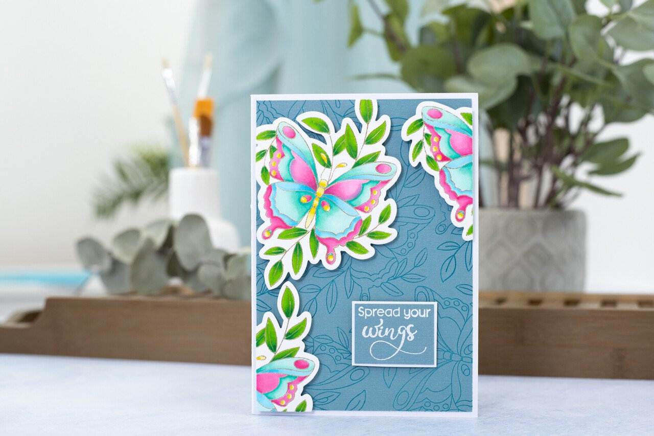 Gemini Colourable Create-a-Card Stamp & Die Beautiful Butterfly (GEM-STD-BEBUT) (OUTLET)