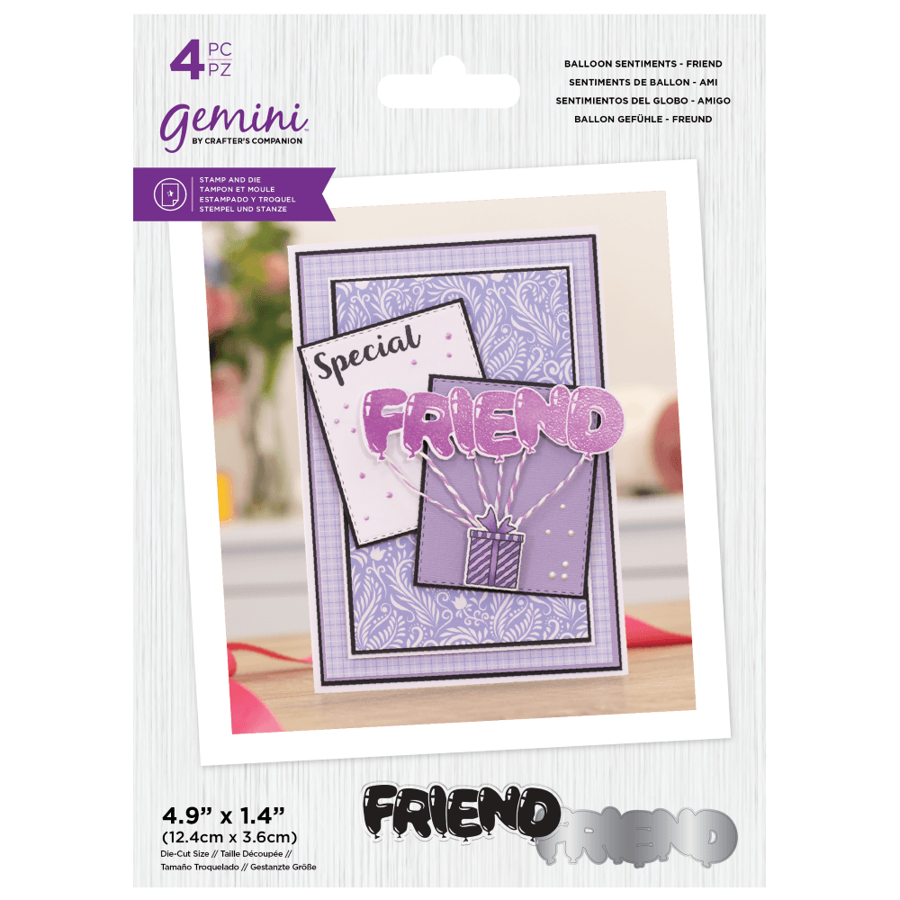 Gemini Balloon Sentiments Friend Stamp & Die (GEM-STD-BSFR) (OUTLET) Gemini Balloon Sentiments Friend Stamp & Die (GEM-STD-BSFR) (OUTLET)
