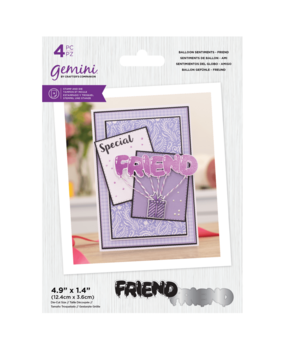 Gemini Balloon Sentiments Friend Stamp & Die (GEM-STD-BSFR) (OUTLET)