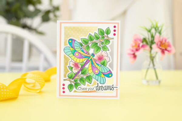 Gemini Colourable Create-a-Card Stamp & Die Dragonfly Dreams (GEM-STD-DRADR) (OUTLET)