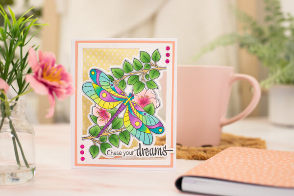 Gemini Colourable Create-a-Card Stamp & Die Dragonfly Dreams (GEM-STD-DRADR) (OUTLET)