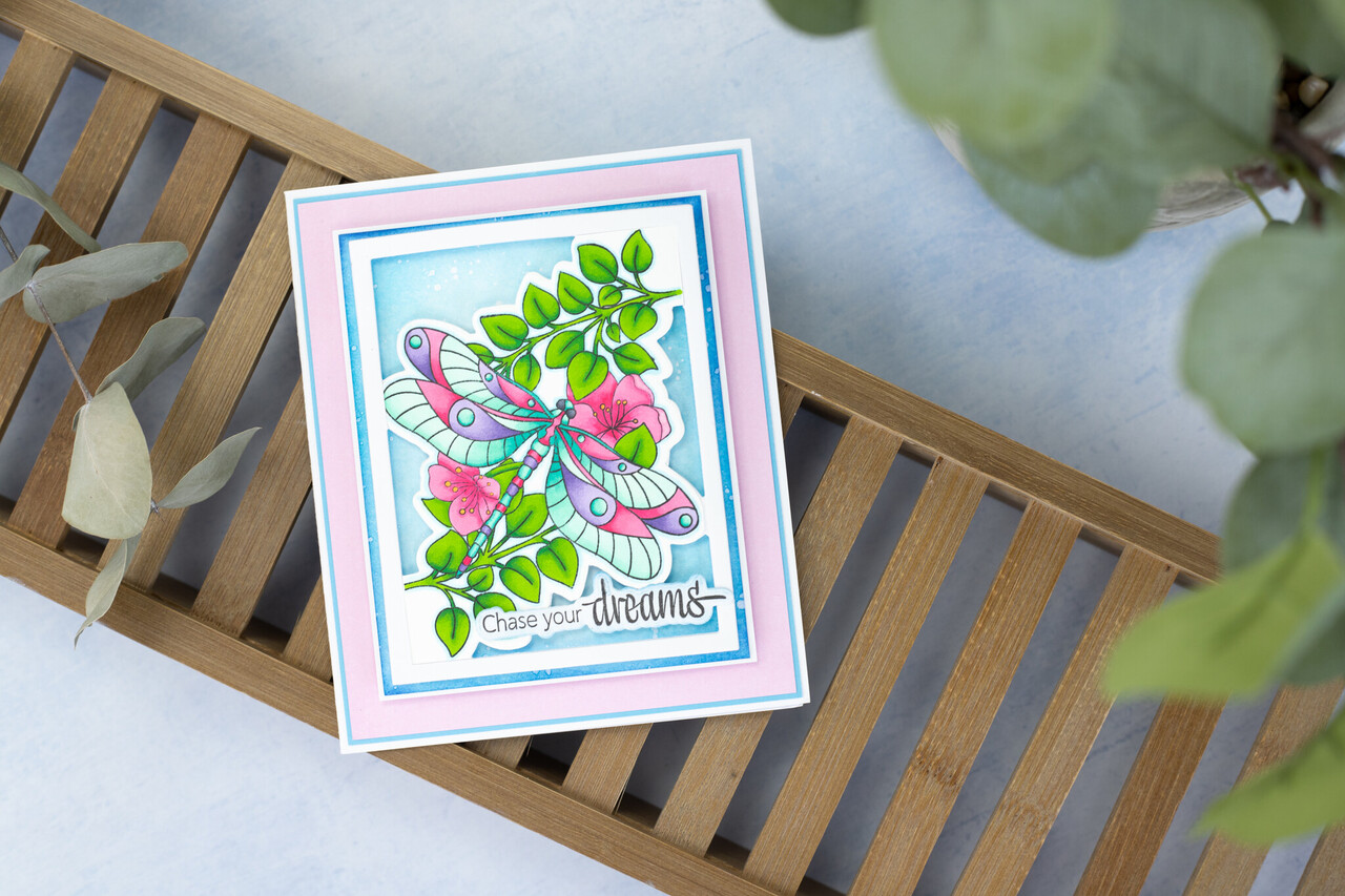 Gemini Colourable Create-a-Card Stamp & Die Dragonfly Dreams (GEM-STD-DRADR) (OUTLET)