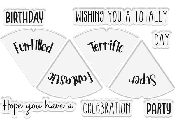 Gemini Reveal Wheel Festive Balloon Stamp & Die (GEM-STD-FBAL) (OUTLET)