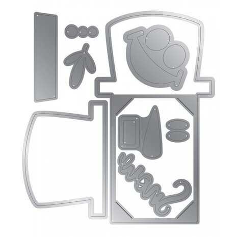 Gemini Festive Snowman Stamp/Die/Template (GEM-STD-FESS) (OUTLET)