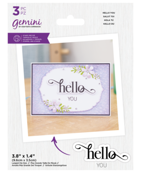 Gemini Fancy Sentiment Stamp & Die Hello You (GEM-STD-FS-HEYO) (OUTLET)