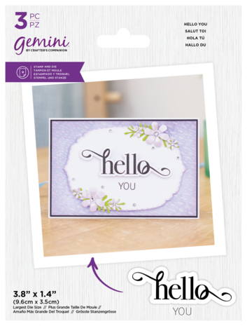 Gemini Fancy Sentiment Stamp & Die Hello You (GEM-STD-FS-HEYO) (OUTLET)