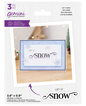 Gemini Fancy Sentiments Stamp & Die Let It Snow (GEM-STD-FS-LEIS) (OUTLET)