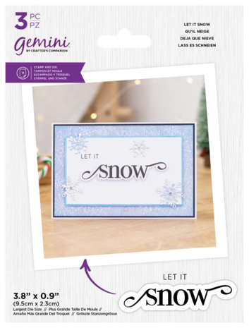 Gemini Fancy Sentiments Stamp & Die Let It Snow (GEM-STD-FS-LEIS) (OUTLET)