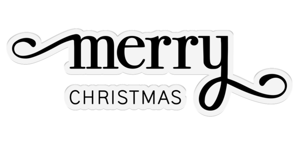Gemini Fancy Sentiments Stamp & Die Merry Christmas (GEM-STD-FS-MECH) (OUTLET)