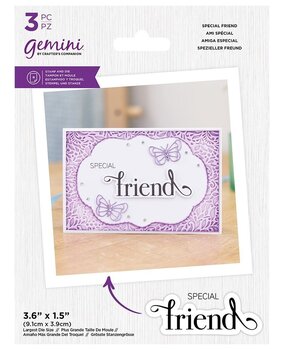 Gemini Fancy Sentiment Stamp & Die Special Friend (GEM-STD-FS-SPFR) (OUTLET)