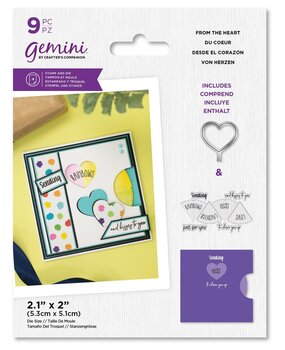 Gemini Reveal Wheel From the Heart Stamp & Die (GEM-STD-FTHH) (OUTLET)