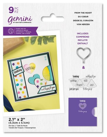 Gemini Reveal Wheel From the Heart Stamp & Die (GEM-STD-FTHH) (OUTLET)