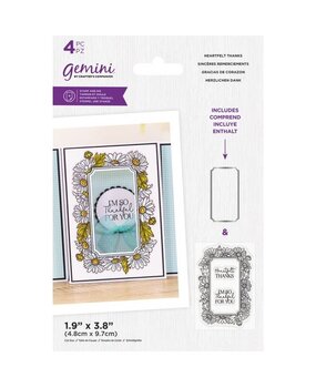 Gemini Heartfelt Thanks Stamp & Die (GEM-STD-HEATH) (OUTLET)