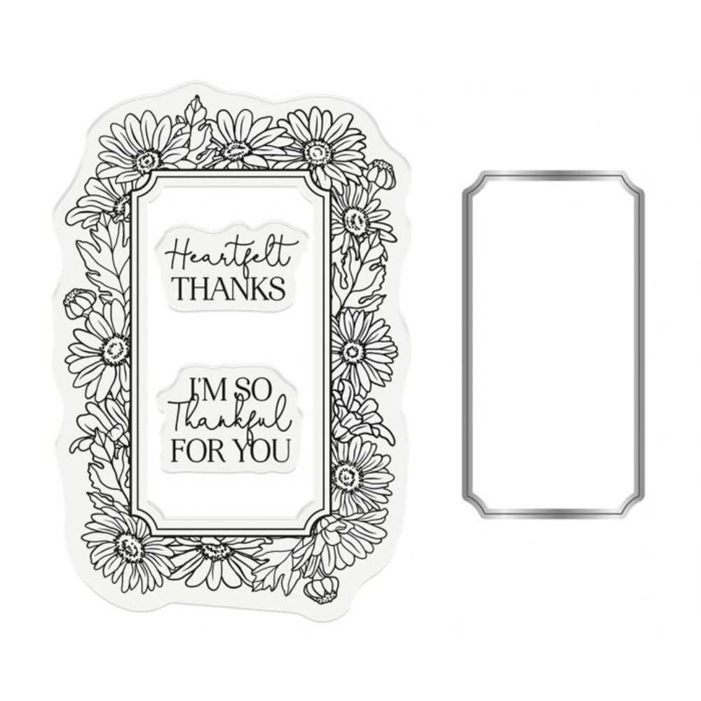 Gemini Heartfelt Thanks Stamp & Die (GEM-STD-HEATH) (OUTLET)