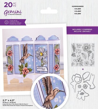 Gemini Humming Bird Stamp & Die (GEM-STD-HUMBIR) (OUTLET)