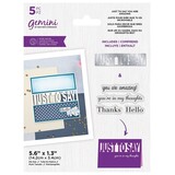 Gemini JUST TO SAY You Are Amazing Stamp & Die (GEM-STD-JTSYAA) (OUTLET)