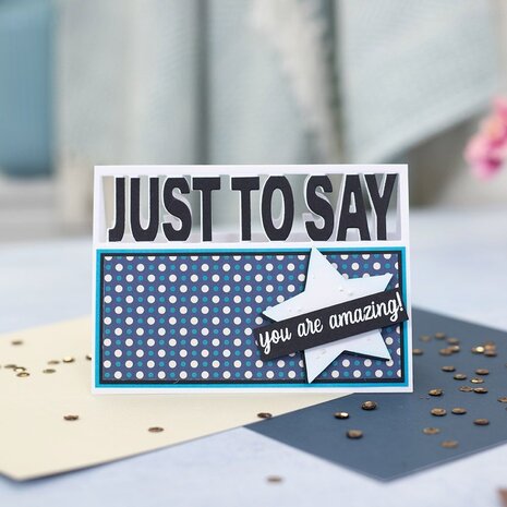 Gemini JUST TO SAY You Are Amazing Stamp & Die (GEM-STD-JTSYAA) (OUTLET) Gemini JUST TO SAY You Are Amazing Stamp & Die (GEM-STD-JTSYAA) (OUTLET)