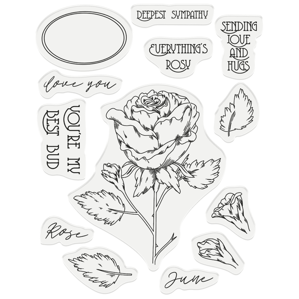 Gemini June Rose Stamp & Die (GEM-STD-JUNROS) (OUTLET)