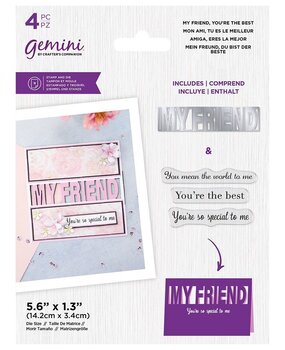 Gemini MY FRIEND You're the Best Stamp & Die (GEM-STD-MFYTB) (OUTLET) Gemini MY FRIEND You're the Best Stamp & Die (GEM-STD-MFYTB) (OUTLET)
