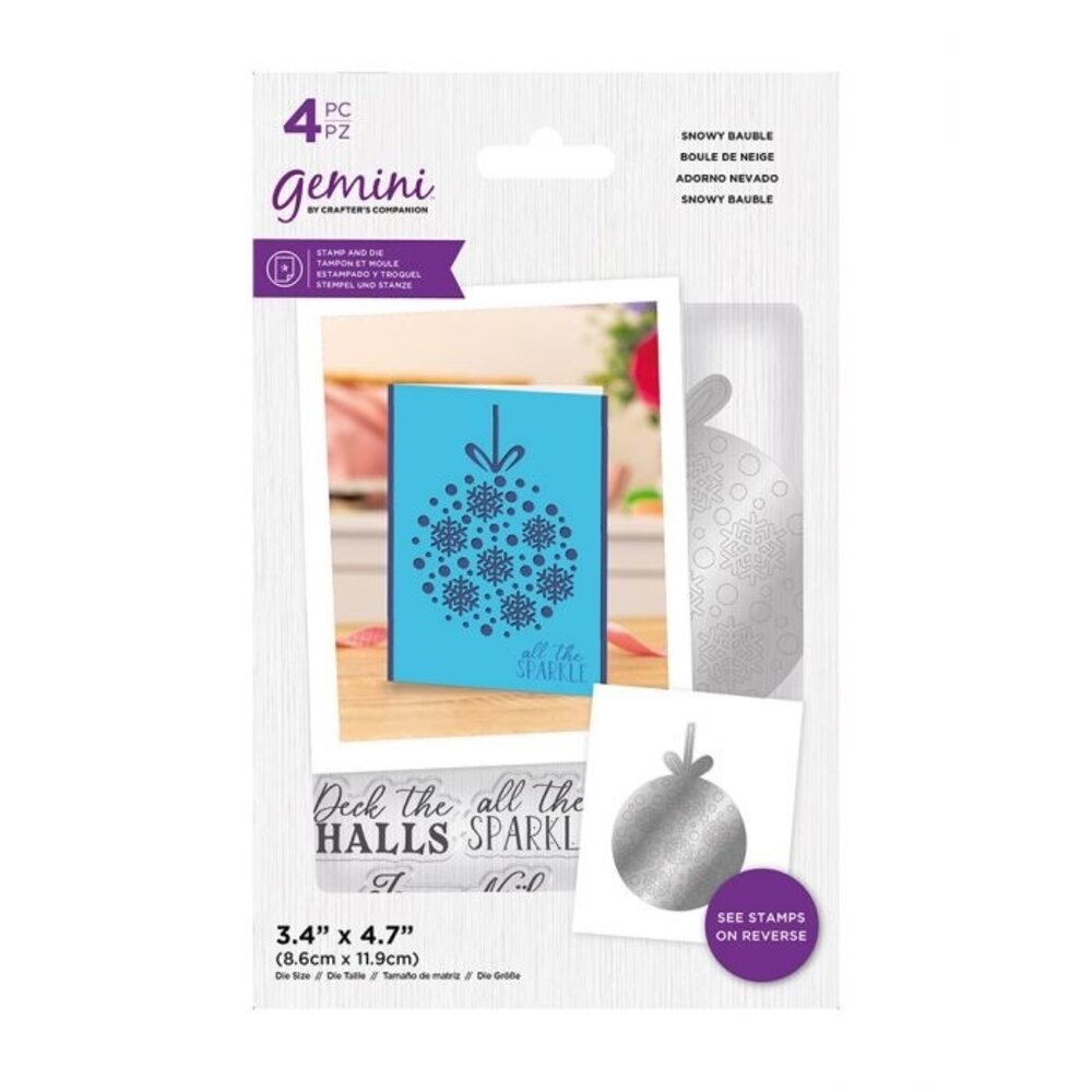 Gemini Snowy Bauble Stamp & Die (GEM-STD-SNOB) (OUTLET)