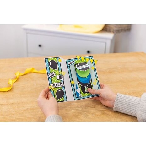 Gemini Hip Hip Hooray Stamp & Die (GEM-STD-SWF-HIP) (OUTLET)