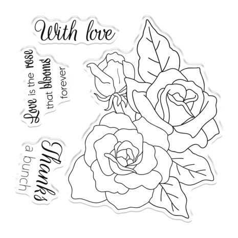 Gemini Colourable Create-a-Card Stamp & Die Sweet Roses (GEM-STD-SWRO) (OUTLET)